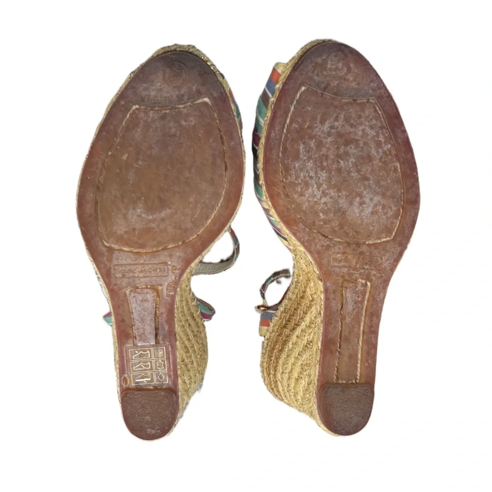 Marc Jacobs Multicolor Striped Espadrilles with Gold Accent - Picture 6 of 6